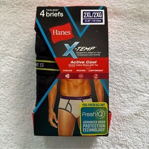 Hanes X-Temp‎ Active Cool Briefs - Black and Gray
